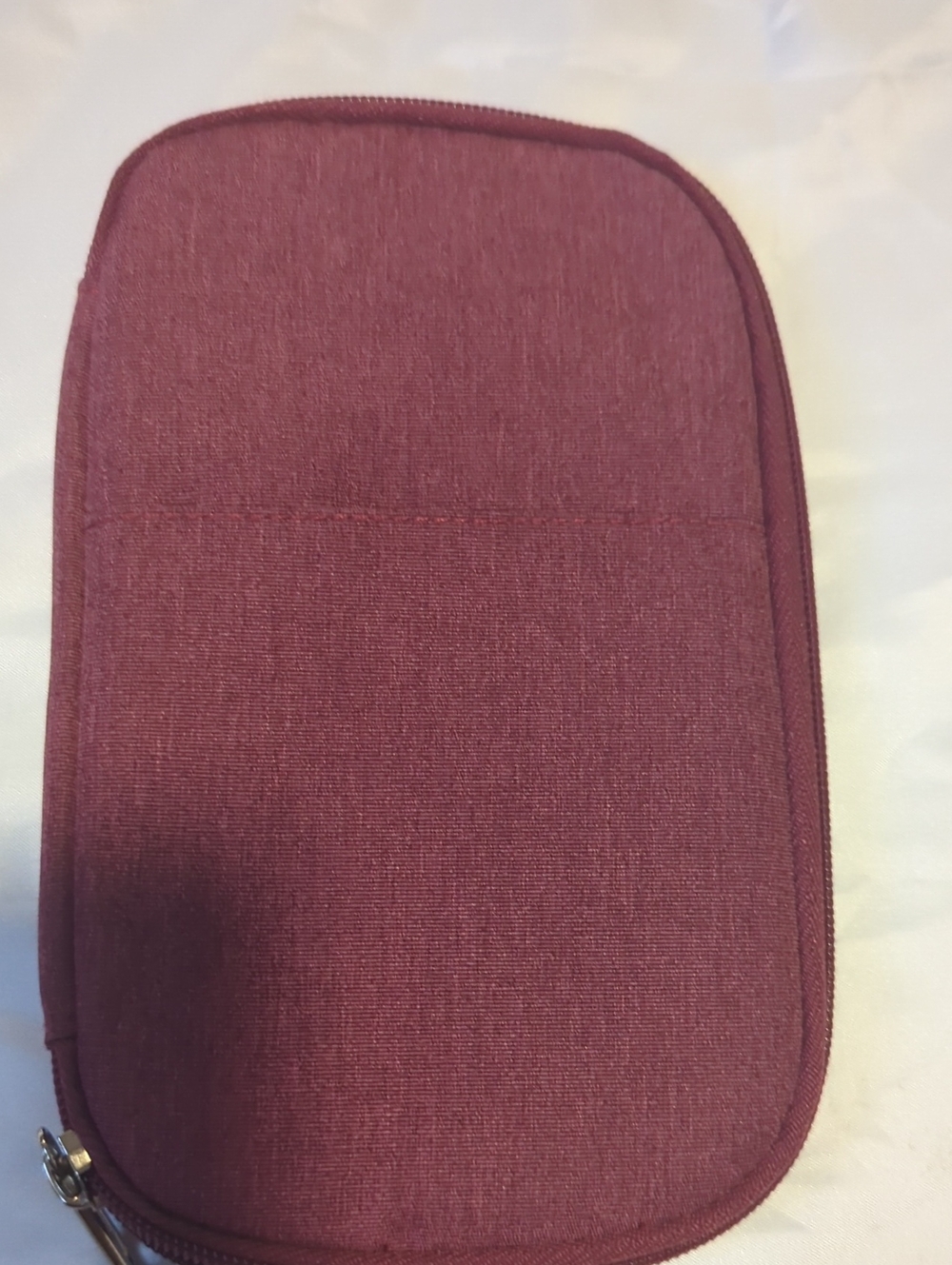 Universal Burgundy Electronic Accessories Pouch - Compact Travel Case